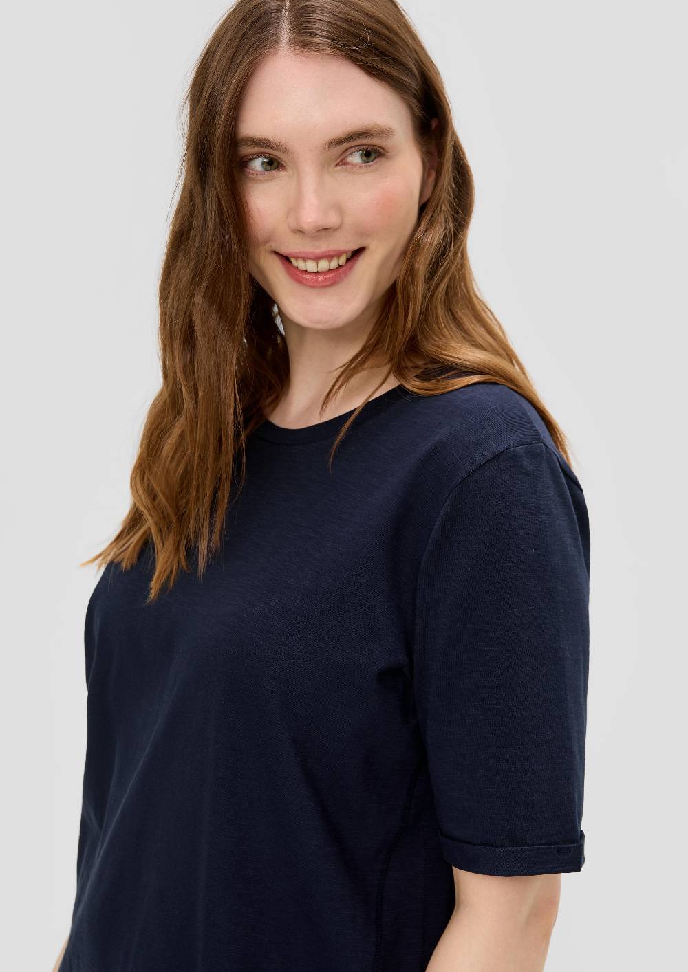 S.Oliver T-Shirt Mit Umschlag Am Ärmel