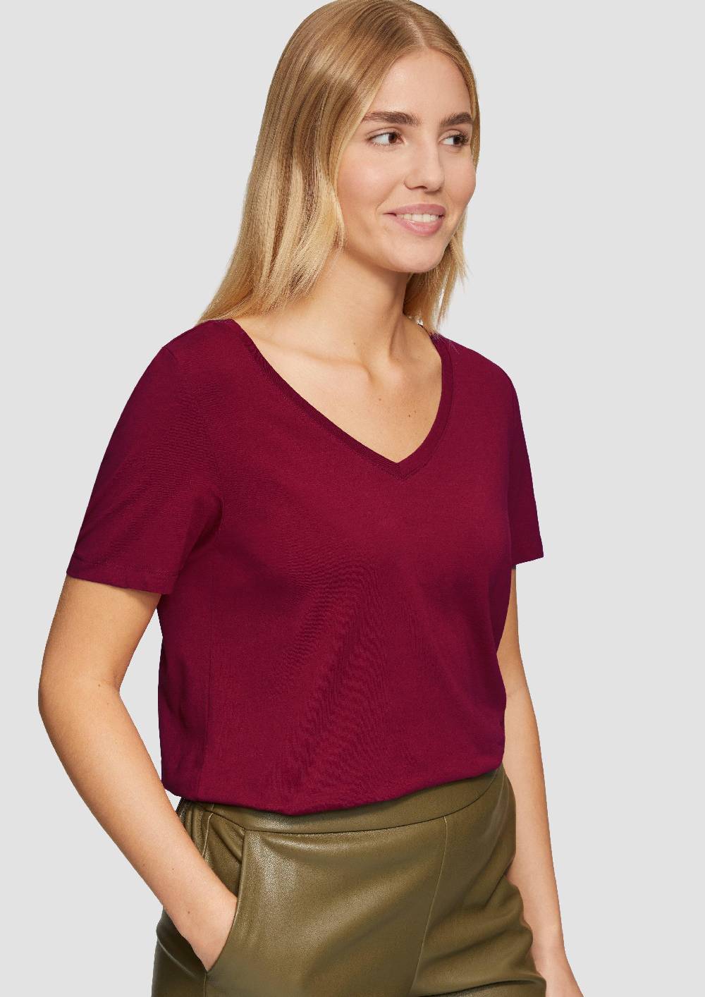 S.Oliver T-Shirt Mit V-Ausschnitt