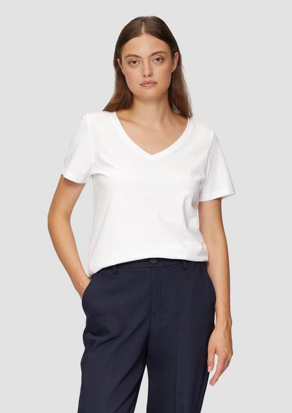 S.Oliver T-Shirt mit V-Ausschnitt