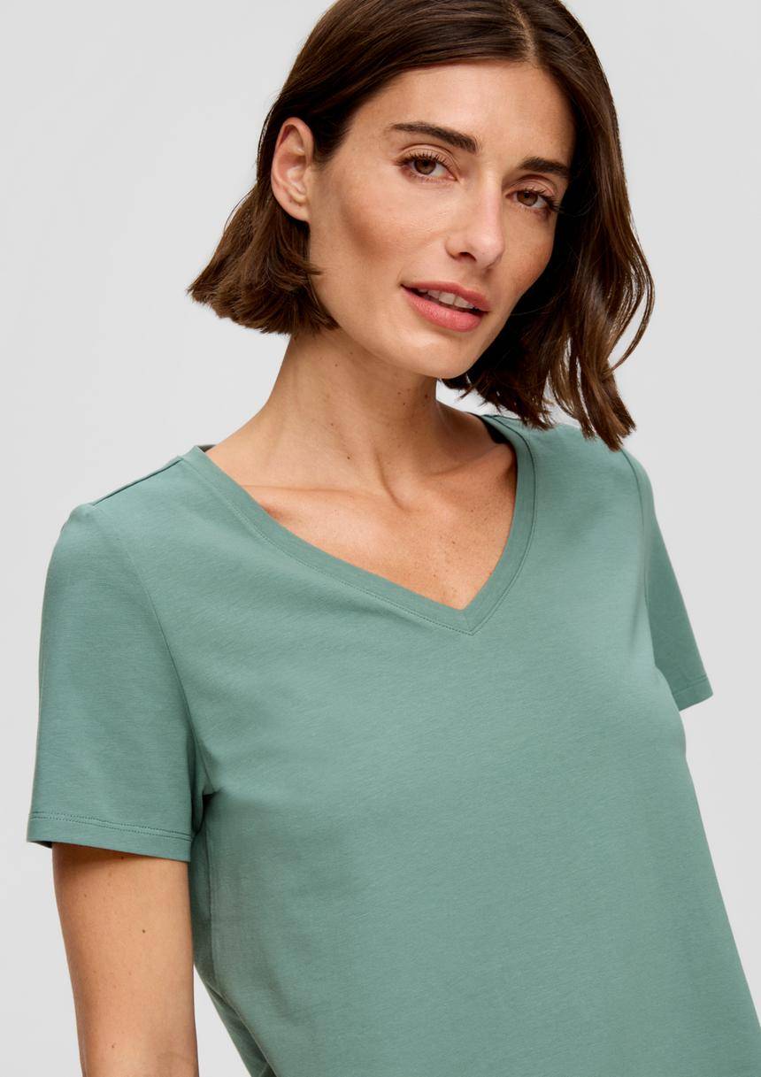 S.Oliver T-Shirt Mit V-Ausschnitt