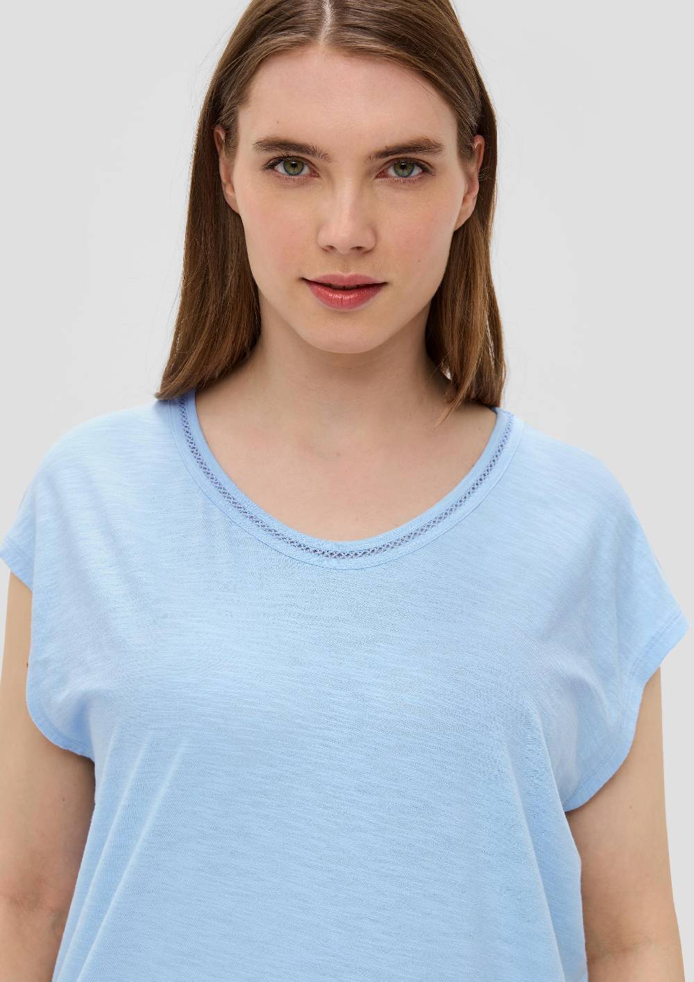 S.Oliver T-Shirt Mit V-Ausschnitt Im Relaxed Fit