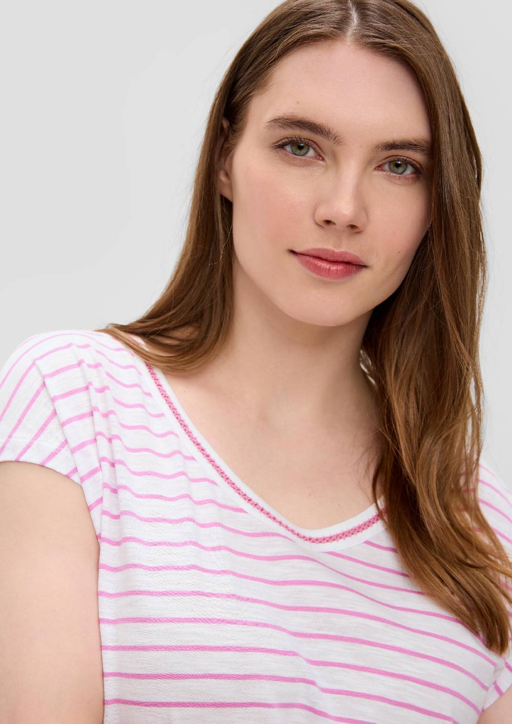 S.Oliver T-Shirt Mit V-Ausschnitt Im Relaxed Fit