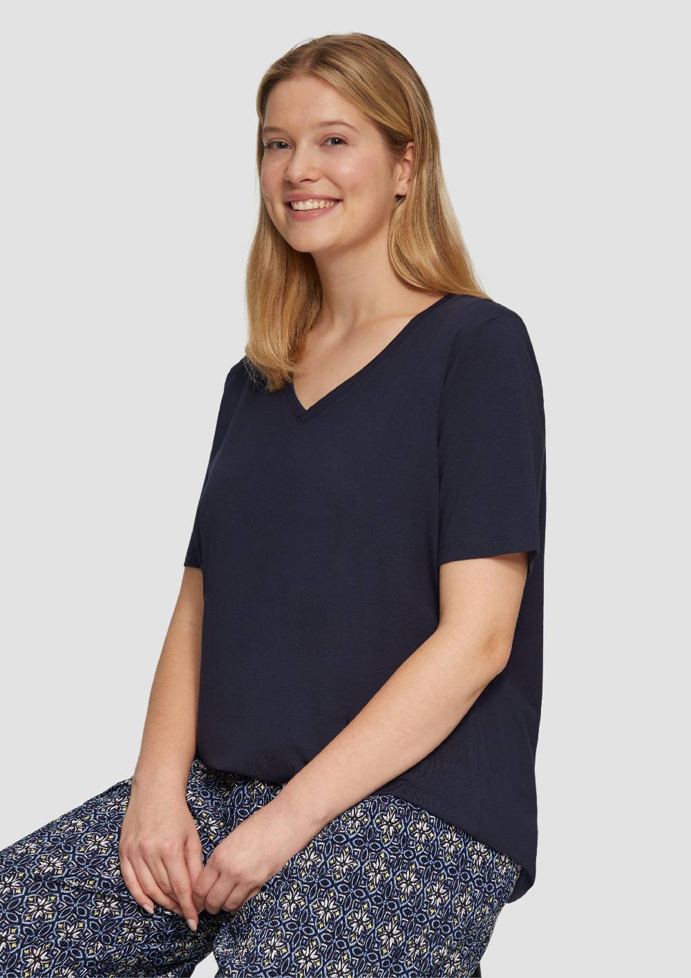 S.Oliver T-Shirt Mit V-Ausschnitt