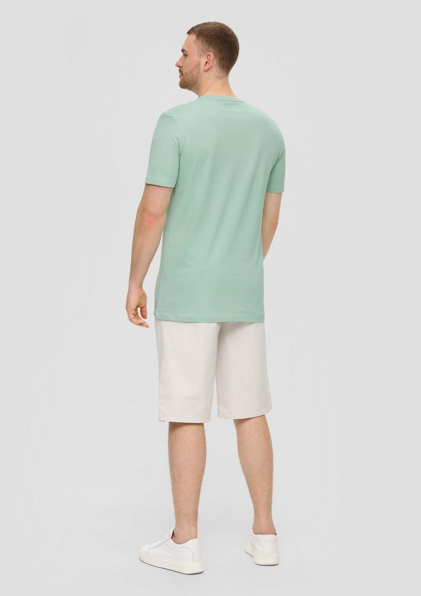 S.Oliver T-Shirt Mit V-Ausschnitt Und Logo-Detail