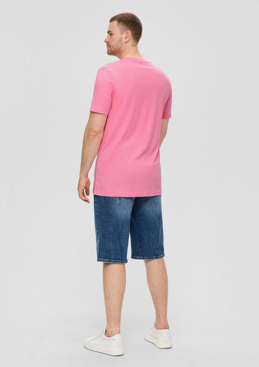 S.Oliver T-Shirt Mit V-Ausschnitt Und Logo-Detail