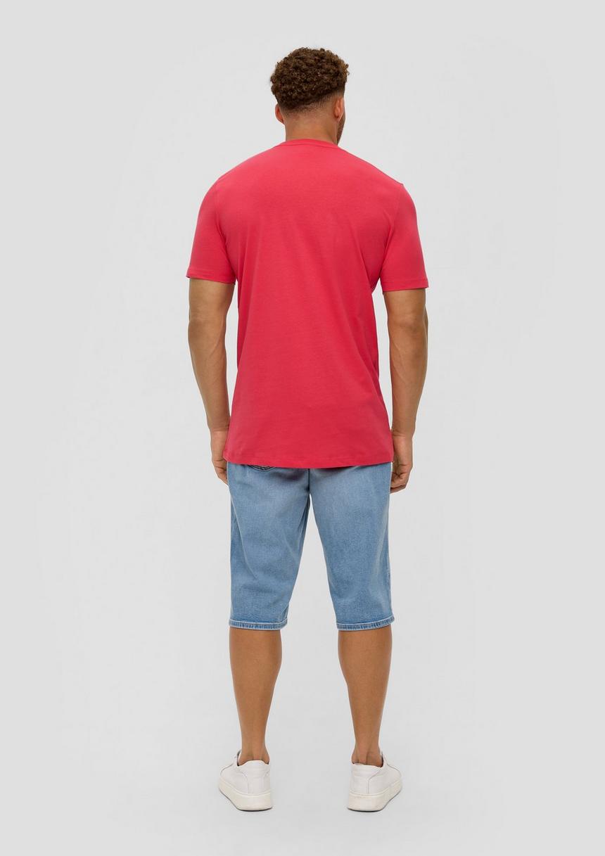 S.Oliver T-Shirt Mit V-Ausschnitt Und Logo-Detail