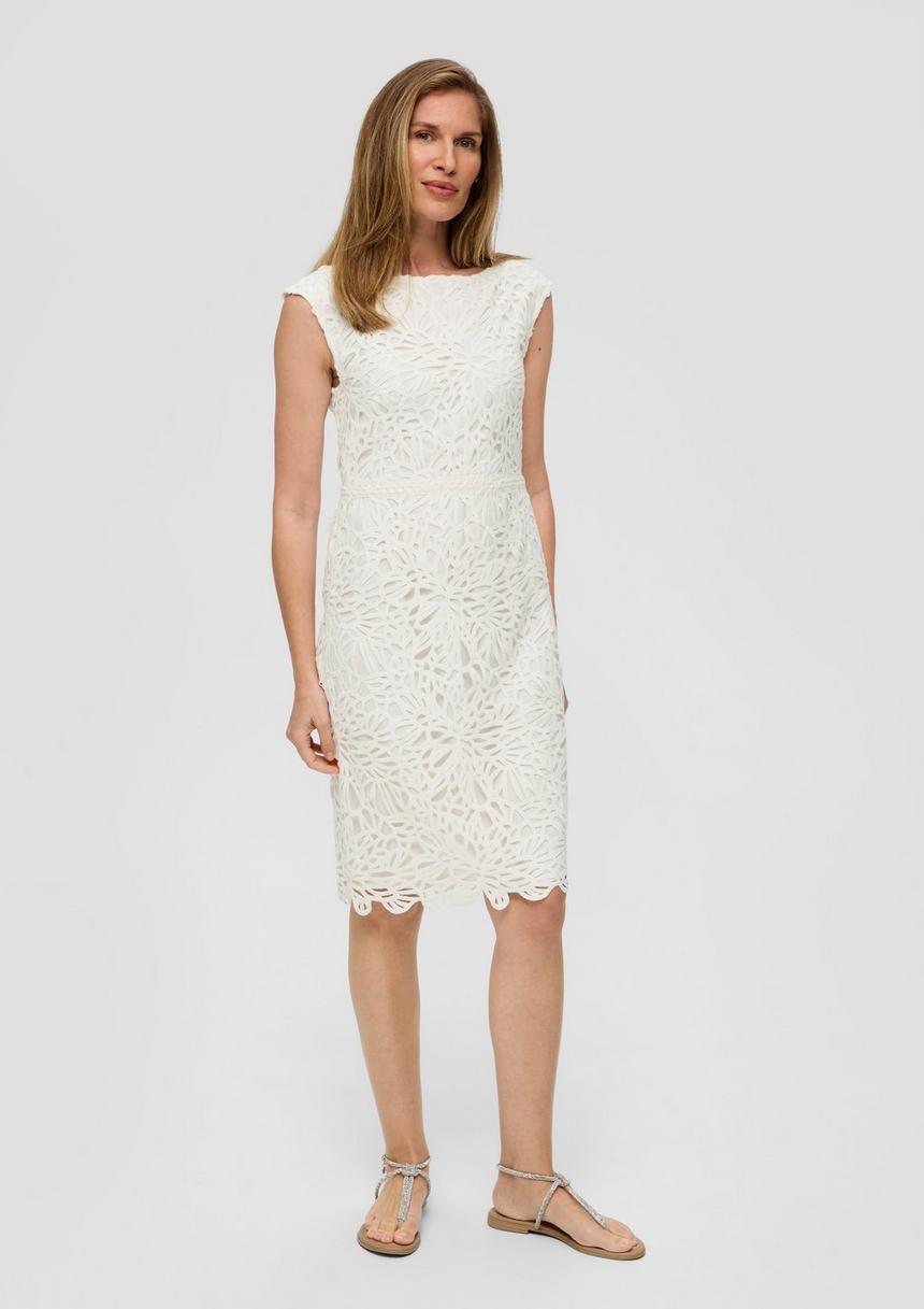 S.Oliver Tailliertes Spitzenkleid