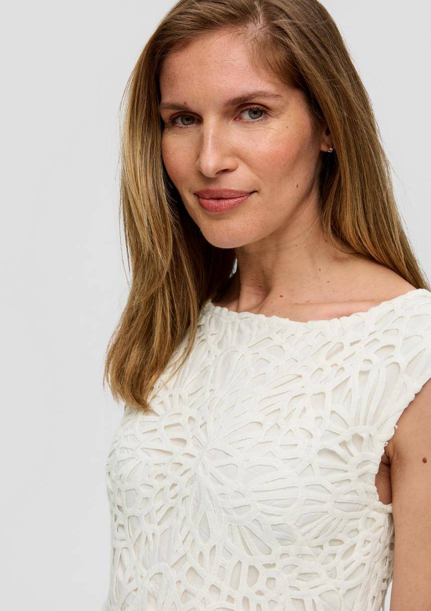 S.Oliver Tailliertes Spitzenkleid