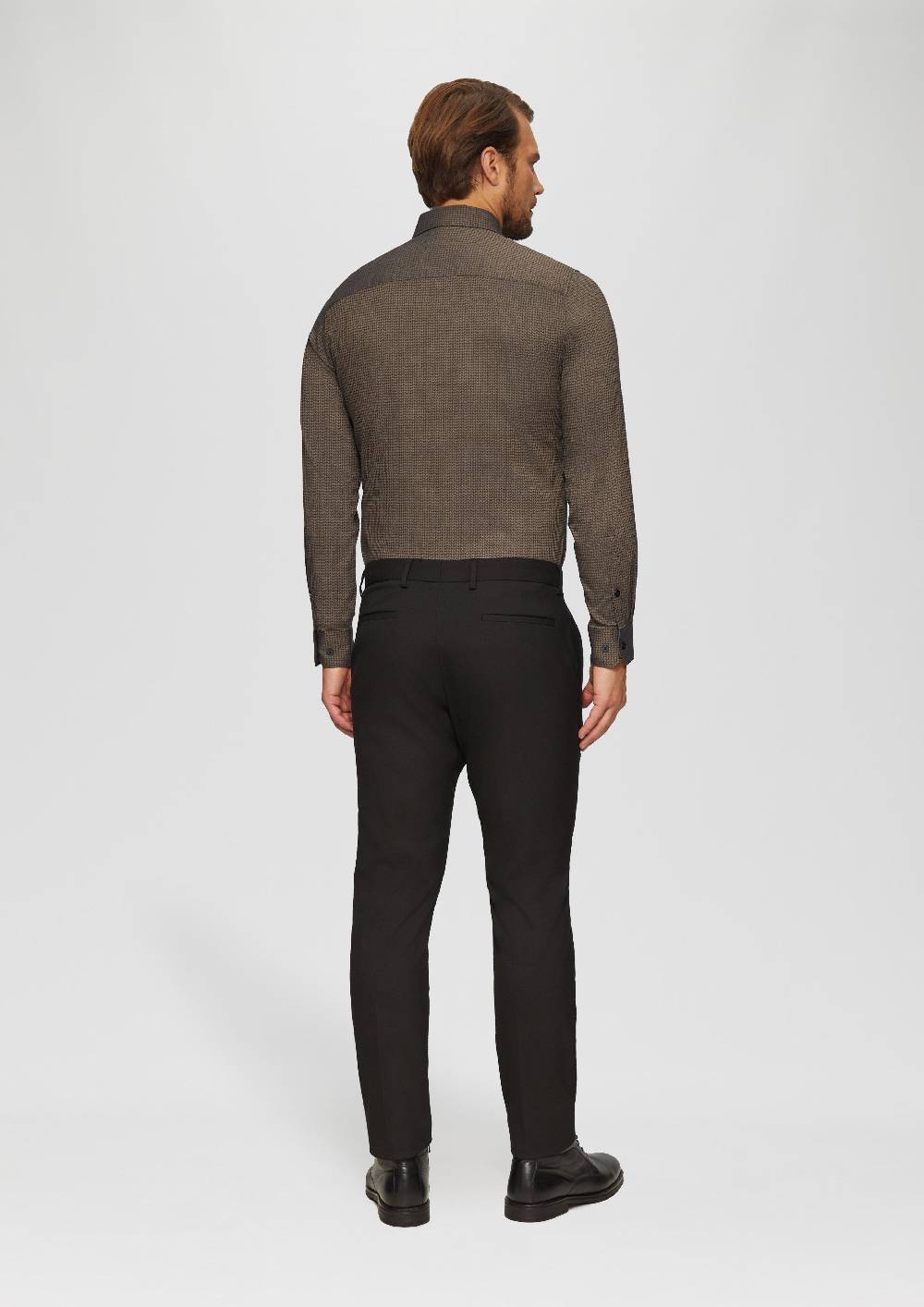 S.Oliver Tailored Fit: Hemd Mit Hahnentrittmuster