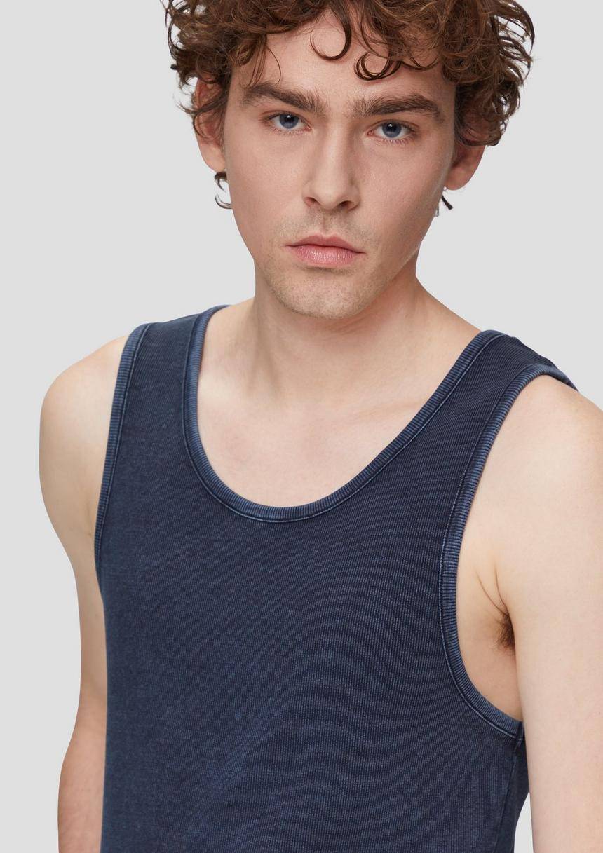 S.Oliver Tanktop Mit Rippstruktur Und Rippblende