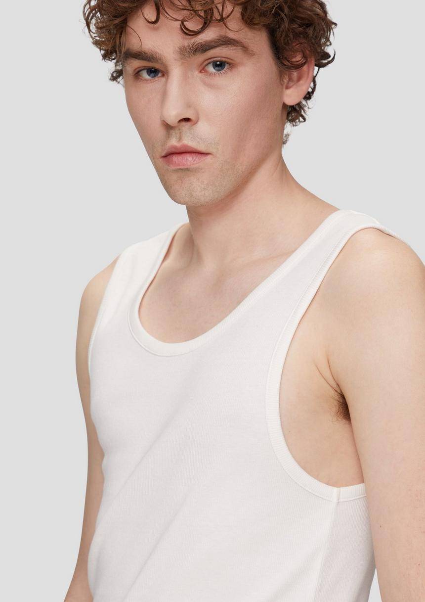 S.Oliver Tanktop Mit Rippstruktur Und Rippblende