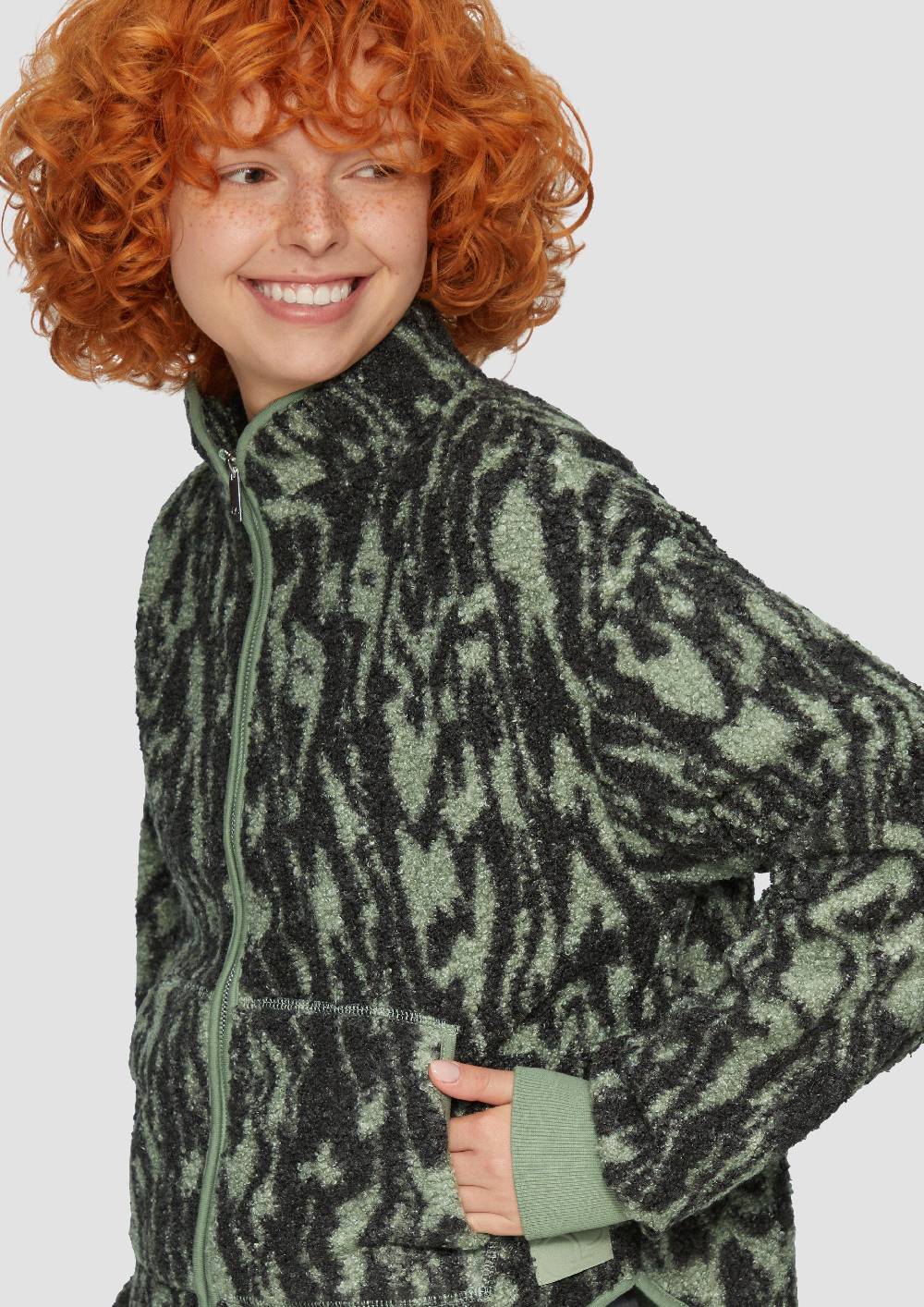 S.Oliver Teddyjacke Mit All-over-Print