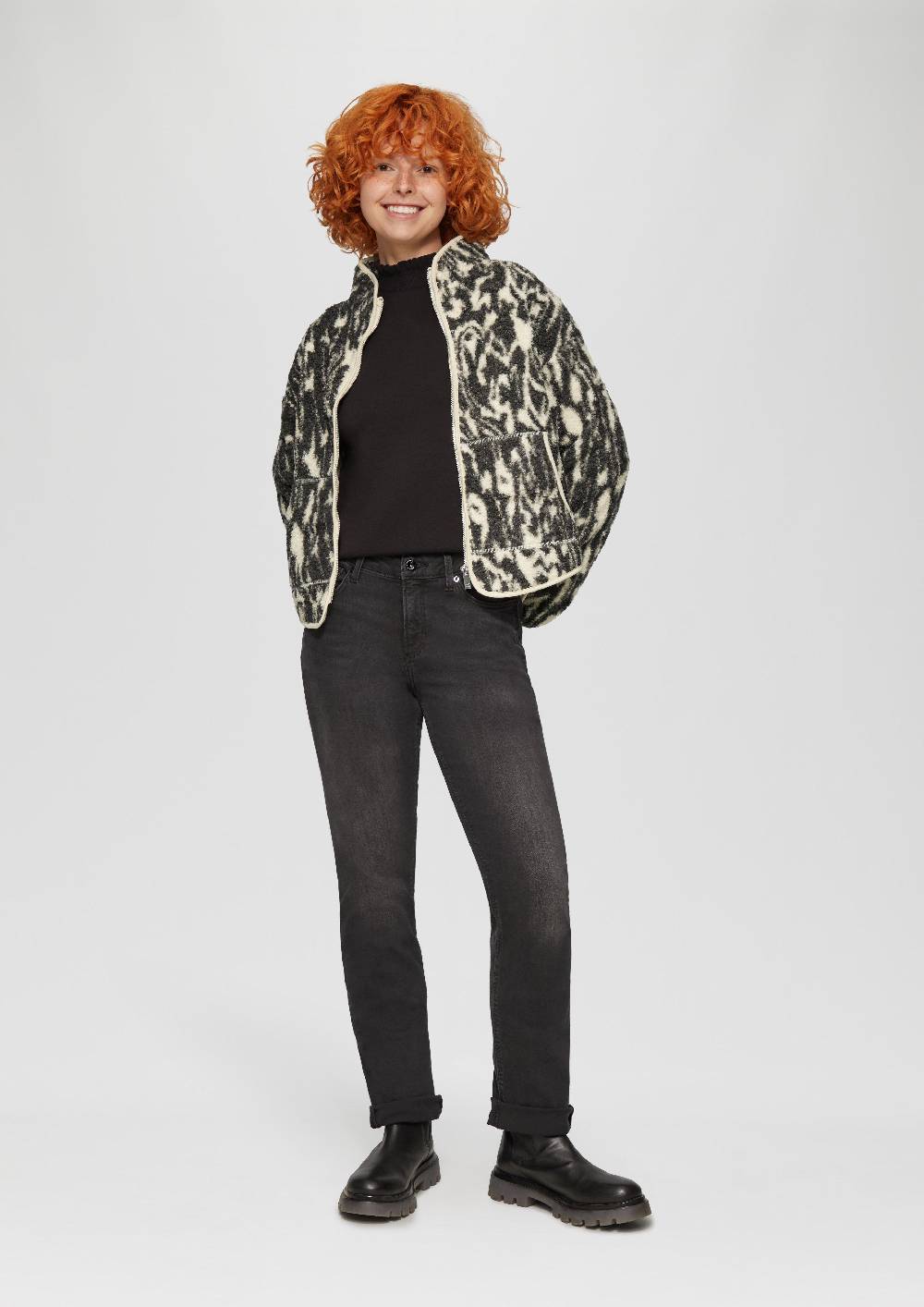 S.Oliver Teddyjacke Mit All-over-Print