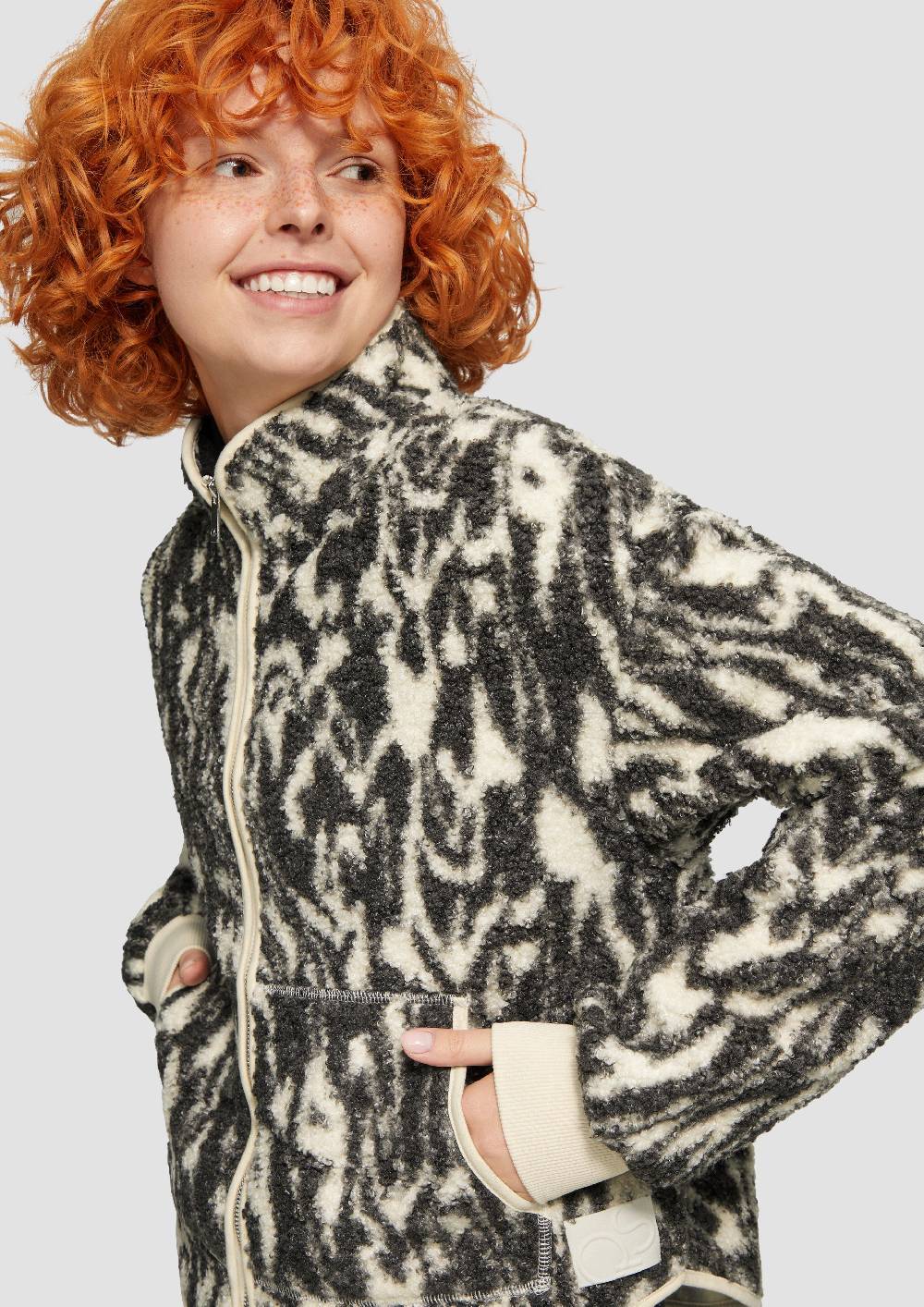 S.Oliver Teddyjacke Mit All-over-Print