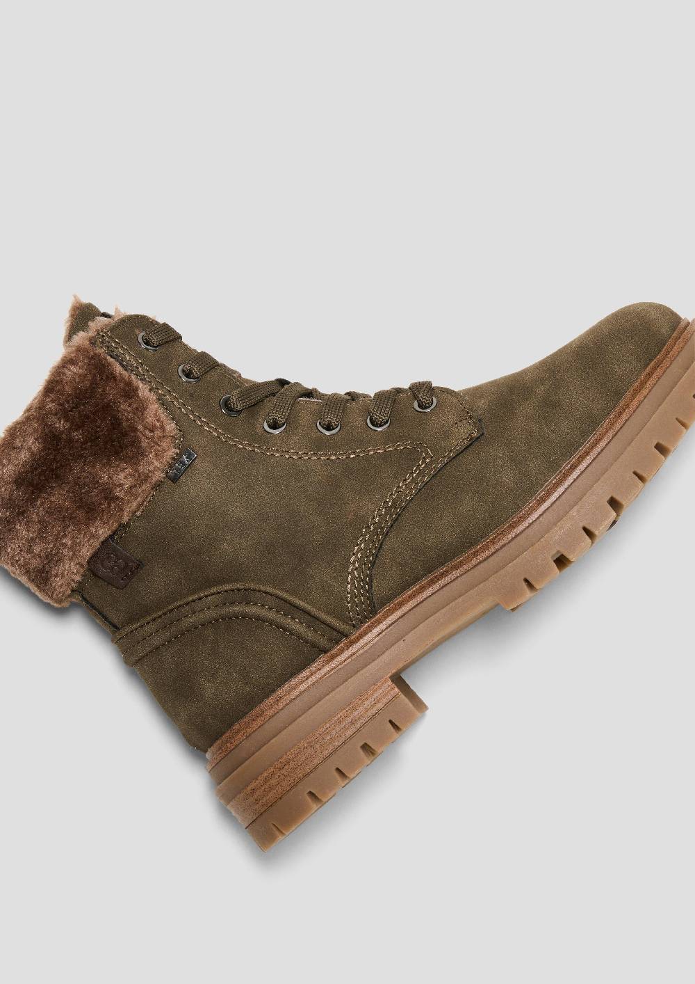 S.Oliver Tex-Stiefel Mit Kunstfell-Applikation