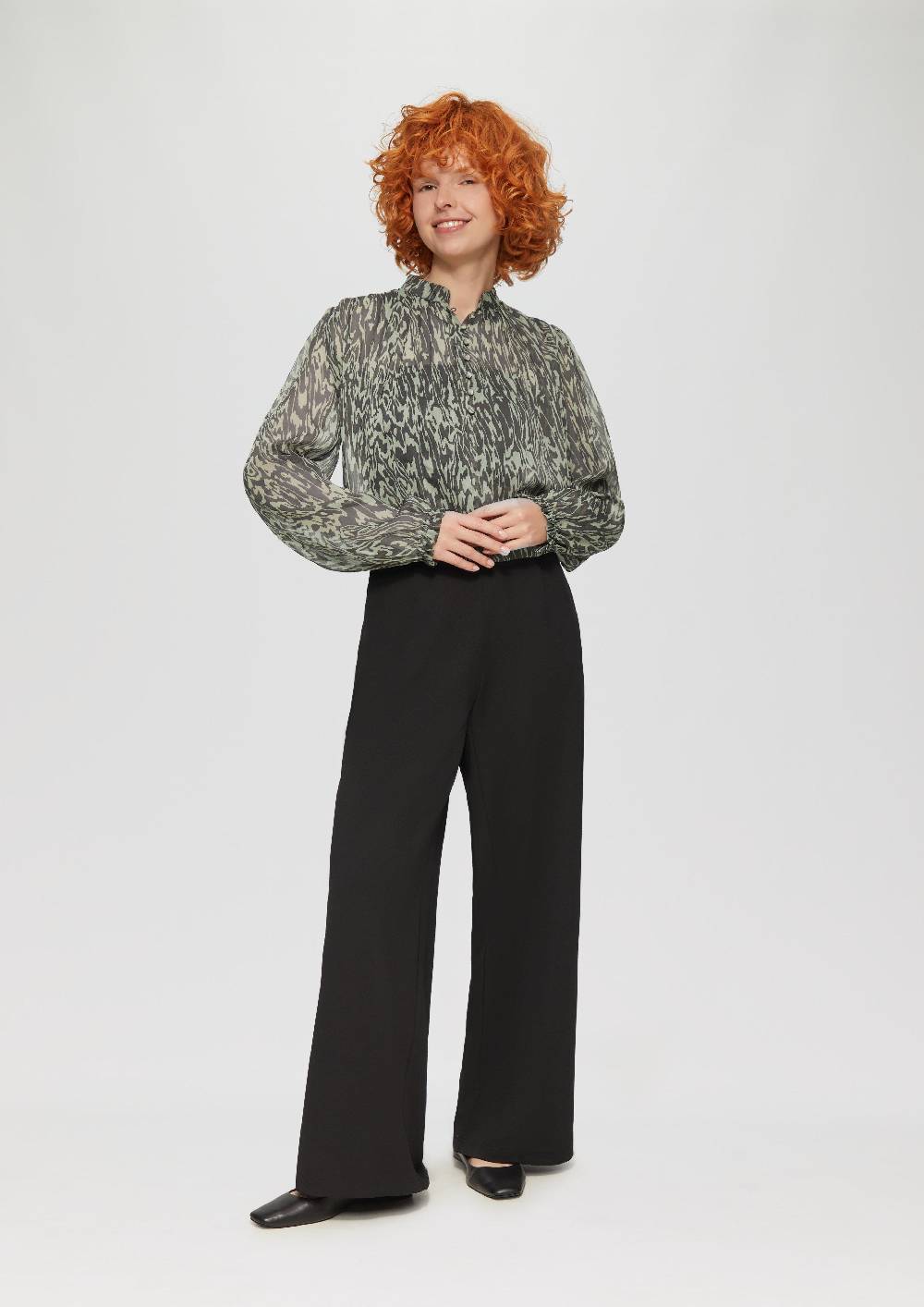 S.Oliver Transparente Bluse Mit All-over-Print