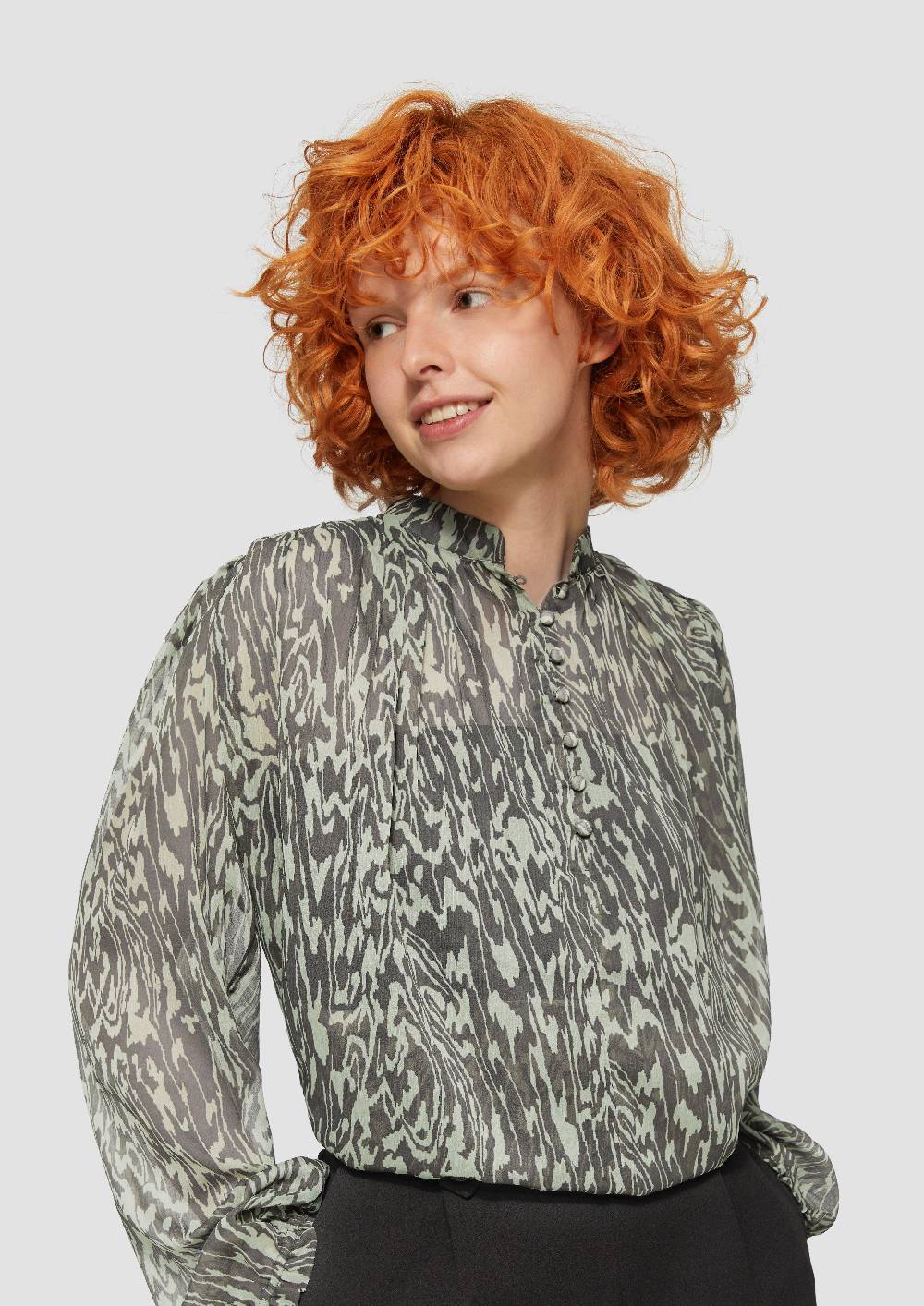 S.Oliver Transparente Bluse Mit All-over-Print