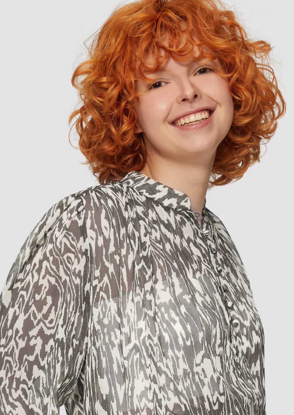 S.Oliver Transparente Bluse Mit All-over-Print