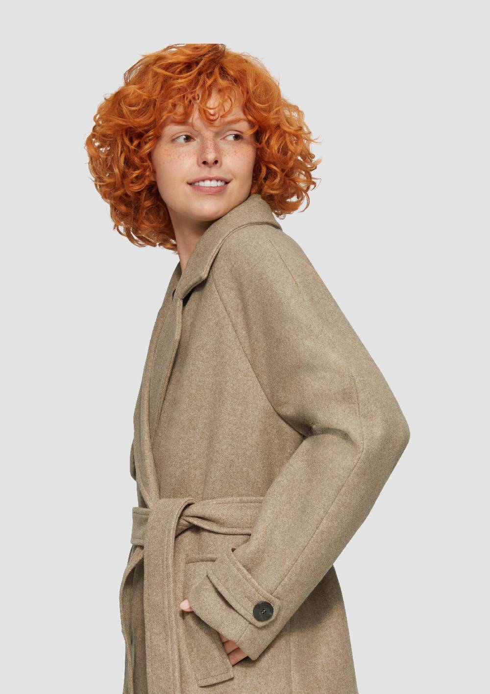 S.Oliver Trenchcoat In Wolloptik