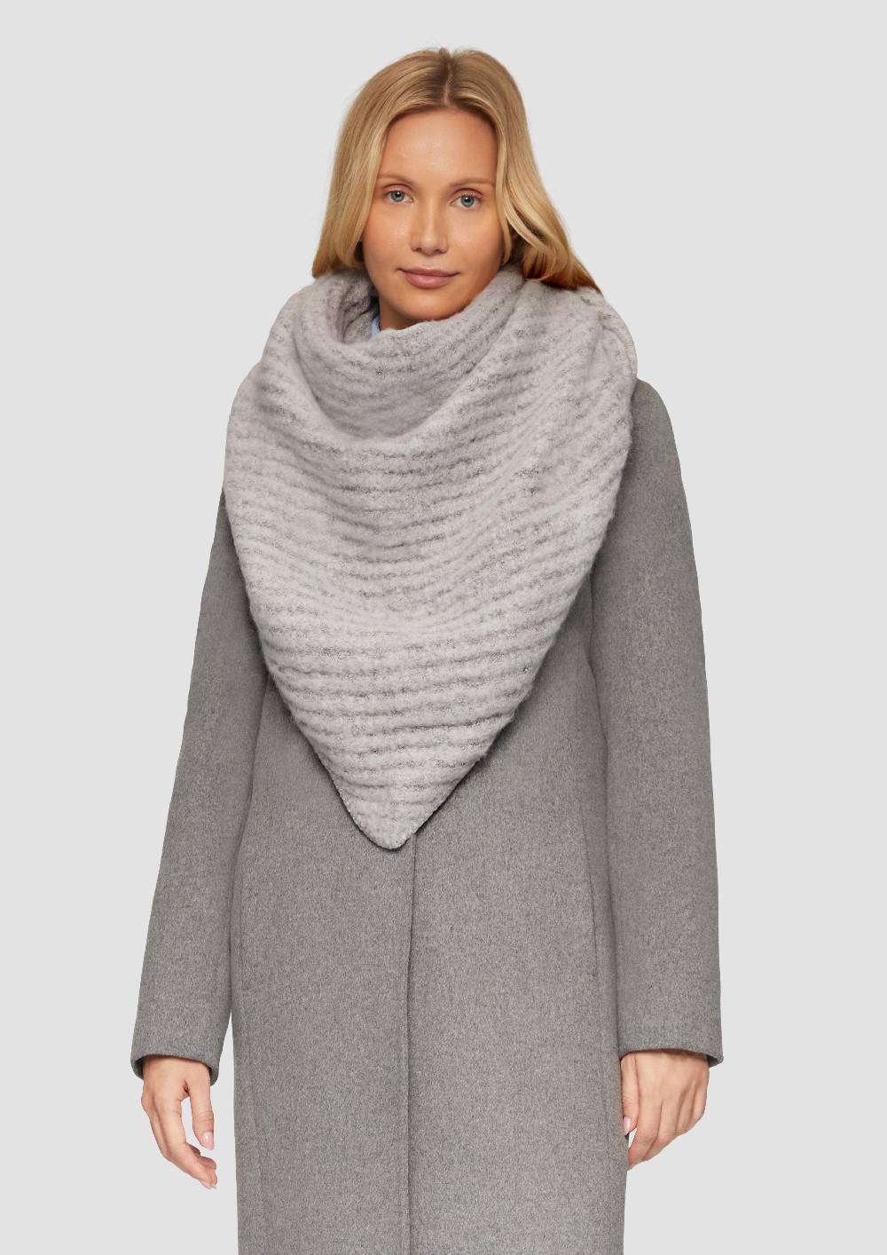 S.Oliver Triangel-Schal Mit Strickmuster