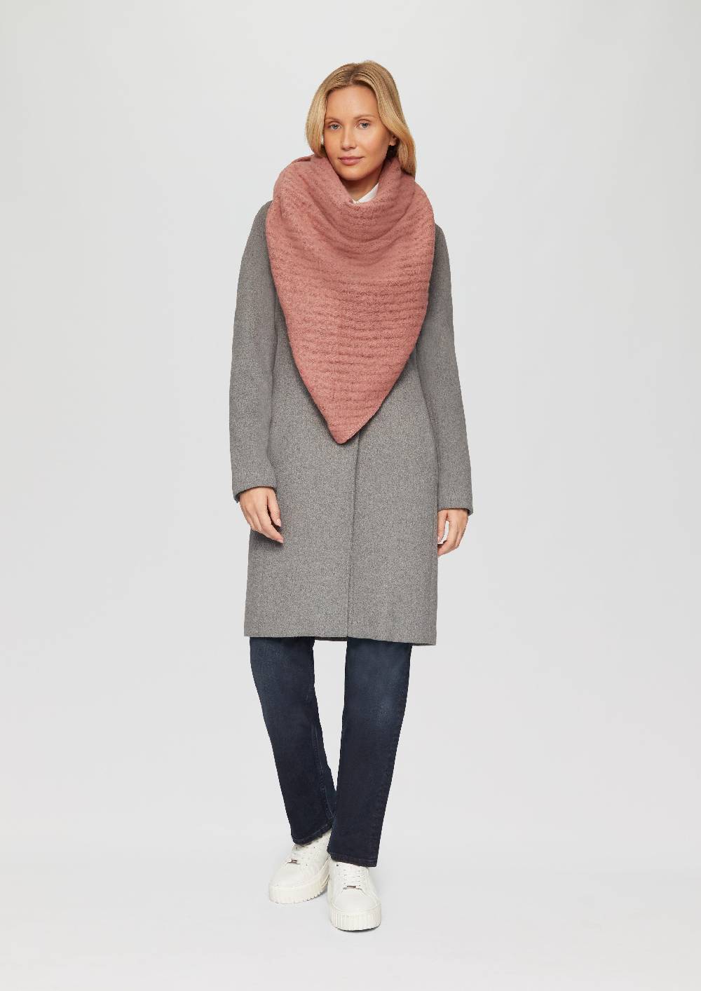 S.Oliver Triangel-Schal Mit Strickmuster