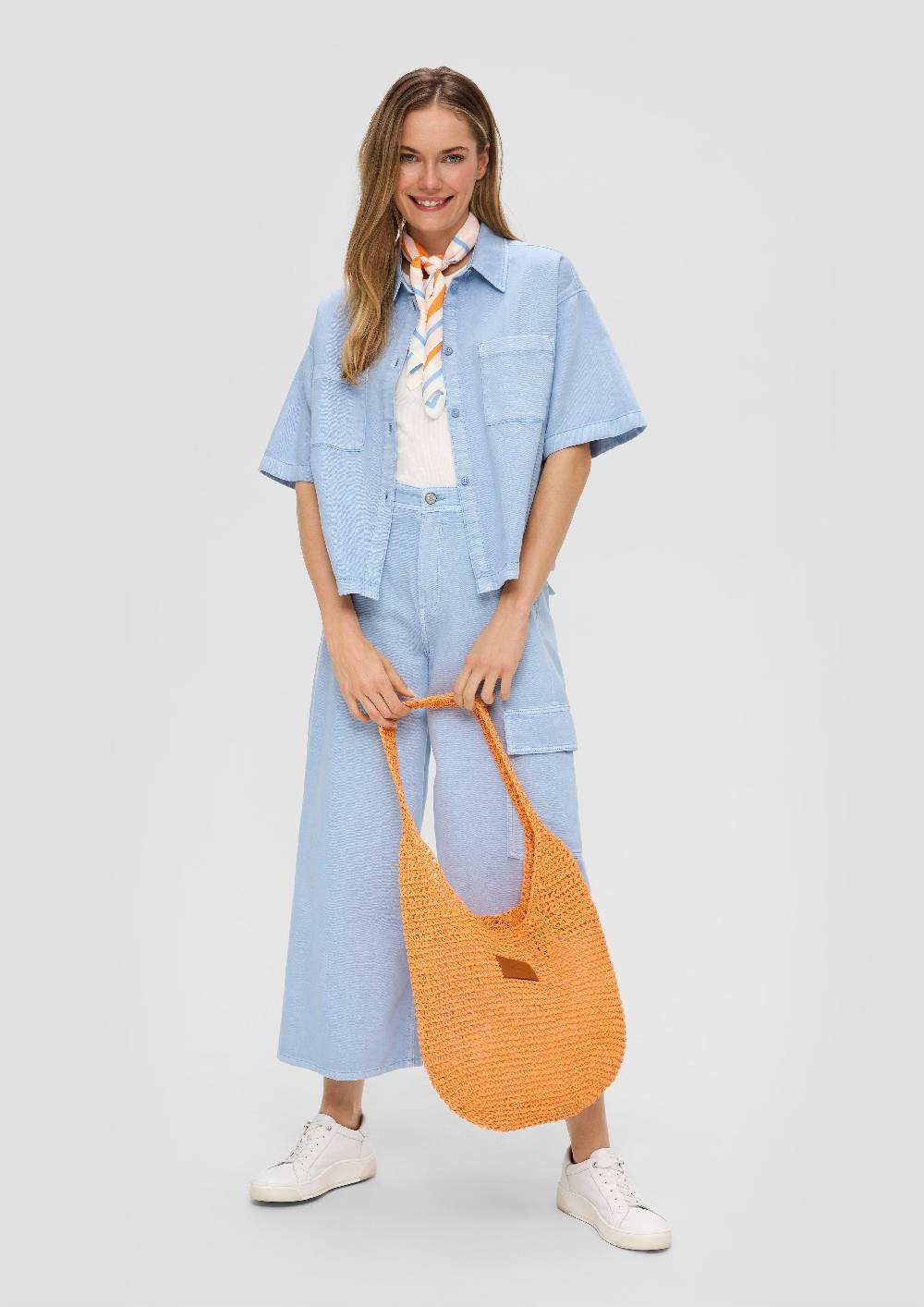 S.Oliver Tuch Aus Modal Mit All-over-Print