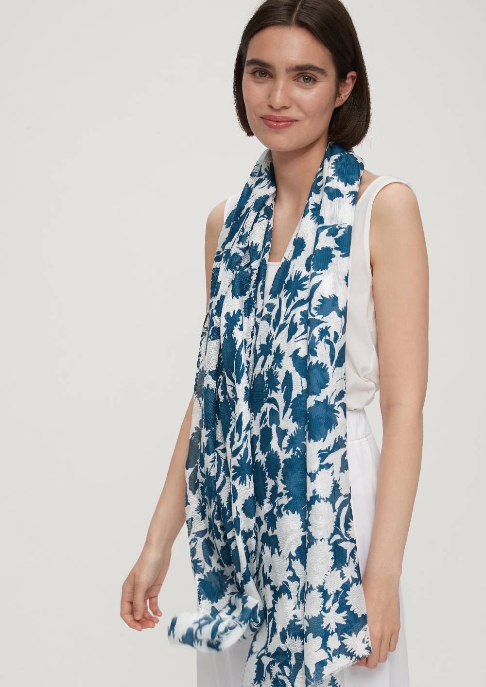 S.Oliver Tuch Aus Viskose Und Leinen