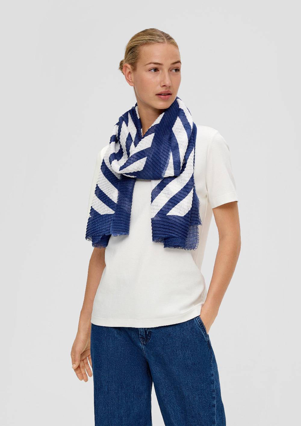 S.Oliver Tuch Mit Plisseefalten