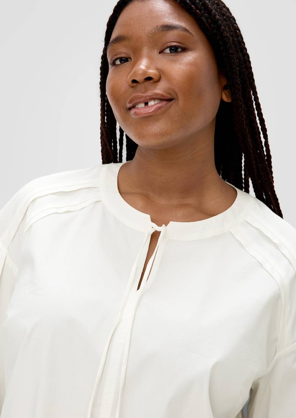 S.Oliver Tunikabluse Aus Stretch-Popeline