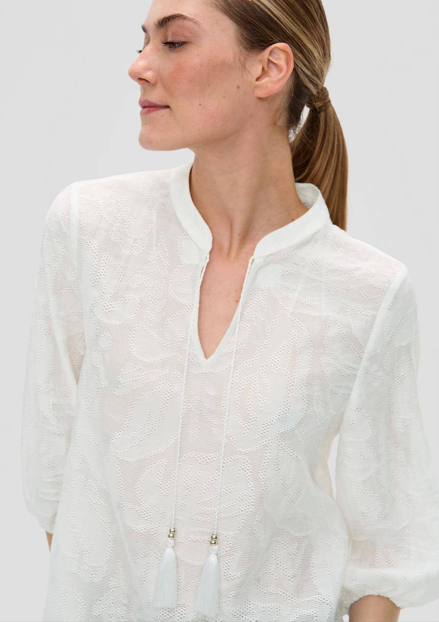 S.Oliver Tunikabluse Im Leaf-Design Aus Viskosemix