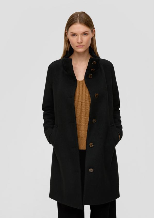 S.Oliver Twillmantel mit Stehkragen