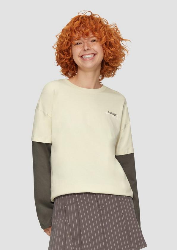 S.Oliver Two-Layer-Longsleeve mit Print