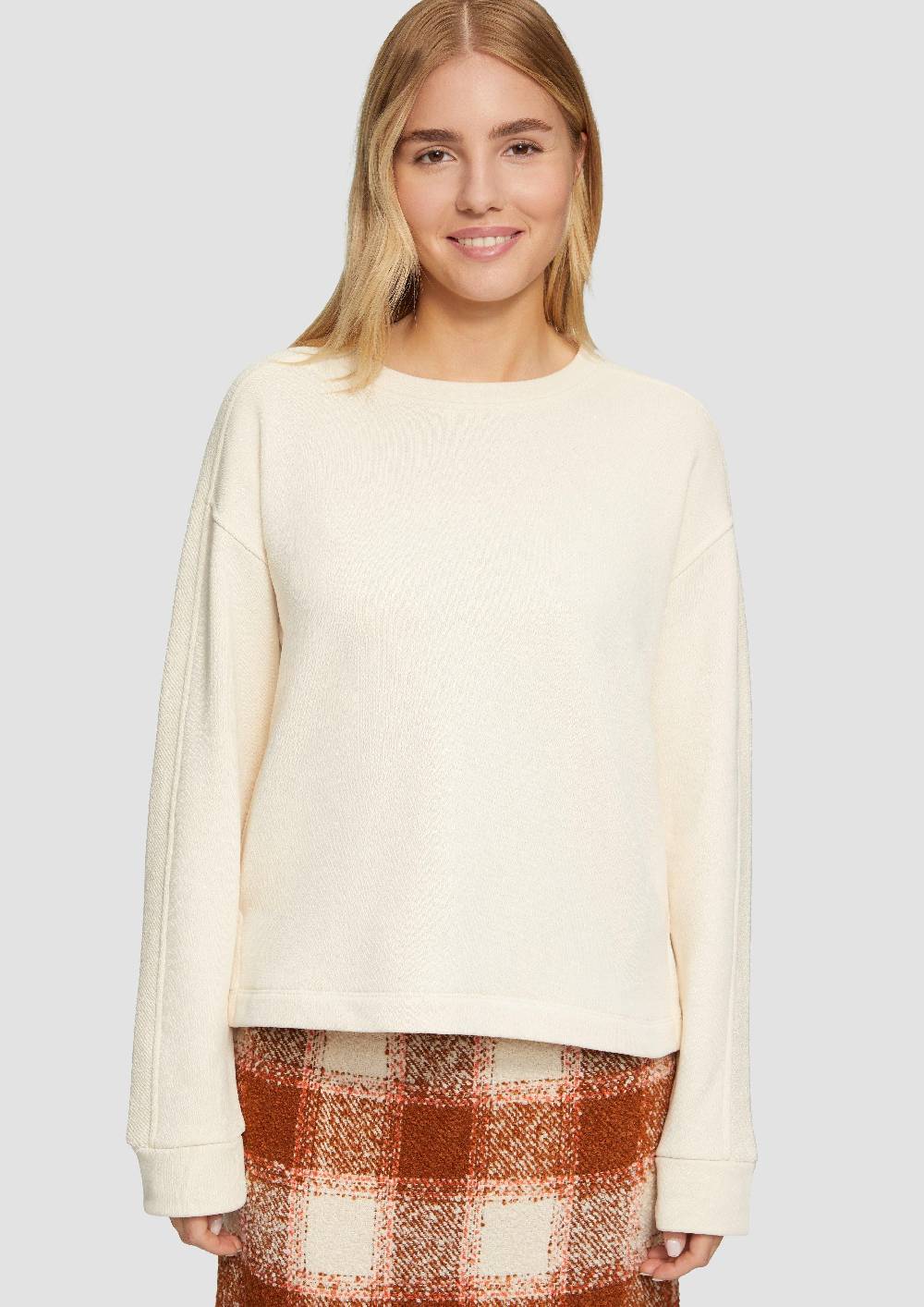 S.Oliver Undyed Sweatshirt Im Fabricmix