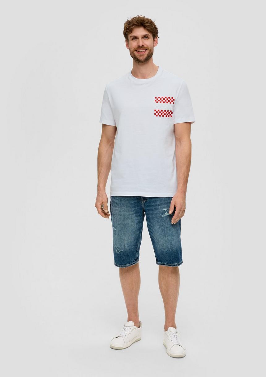 S.Oliver Unisex Baumwoll-T-Shirt Mit EM-Print