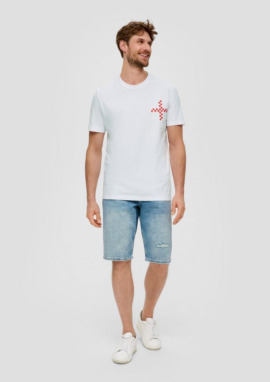 S.Oliver Unisex Baumwoll-T-Shirt Mit EM-Print