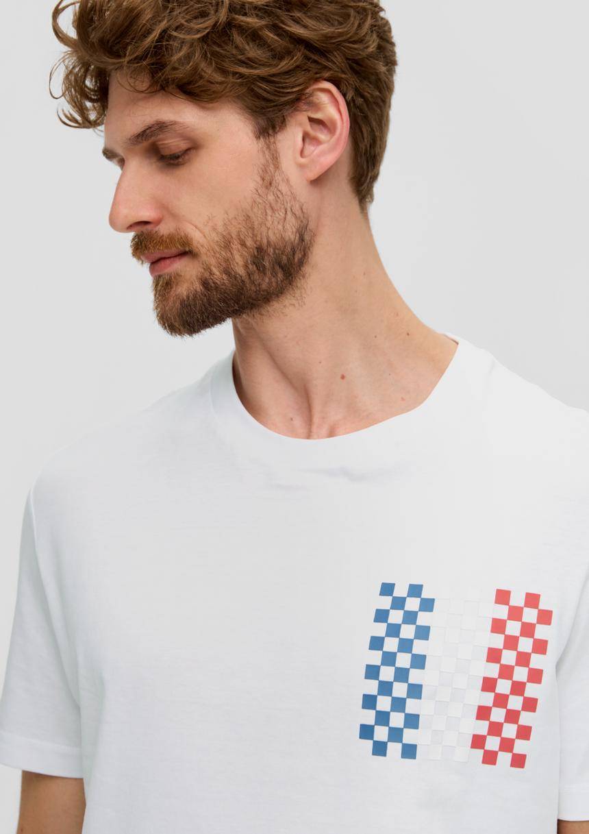 S.Oliver Unisex Baumwoll-T-Shirt Mit EM-Print