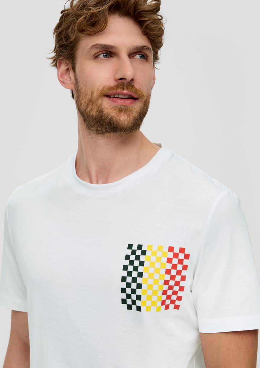 S.Oliver Unisex Baumwoll-T-Shirt Mit EM-Print