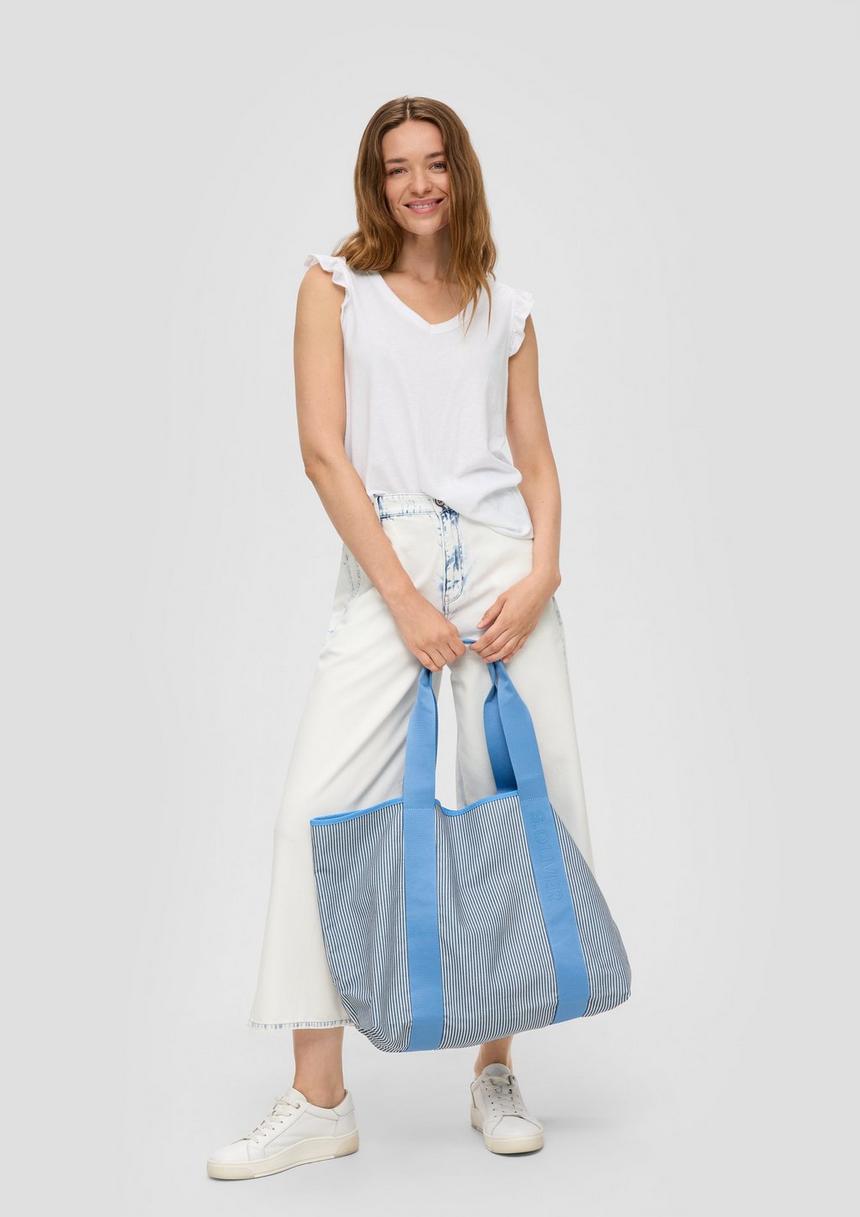 S.Oliver V-Neck-Top Aus Jersey Mit Rüschen