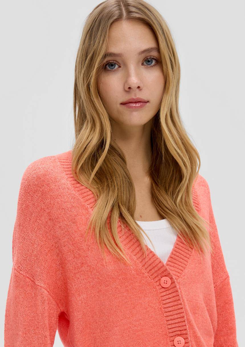 S.Oliver Verkürzte Strickjacke Mit Knöpfen