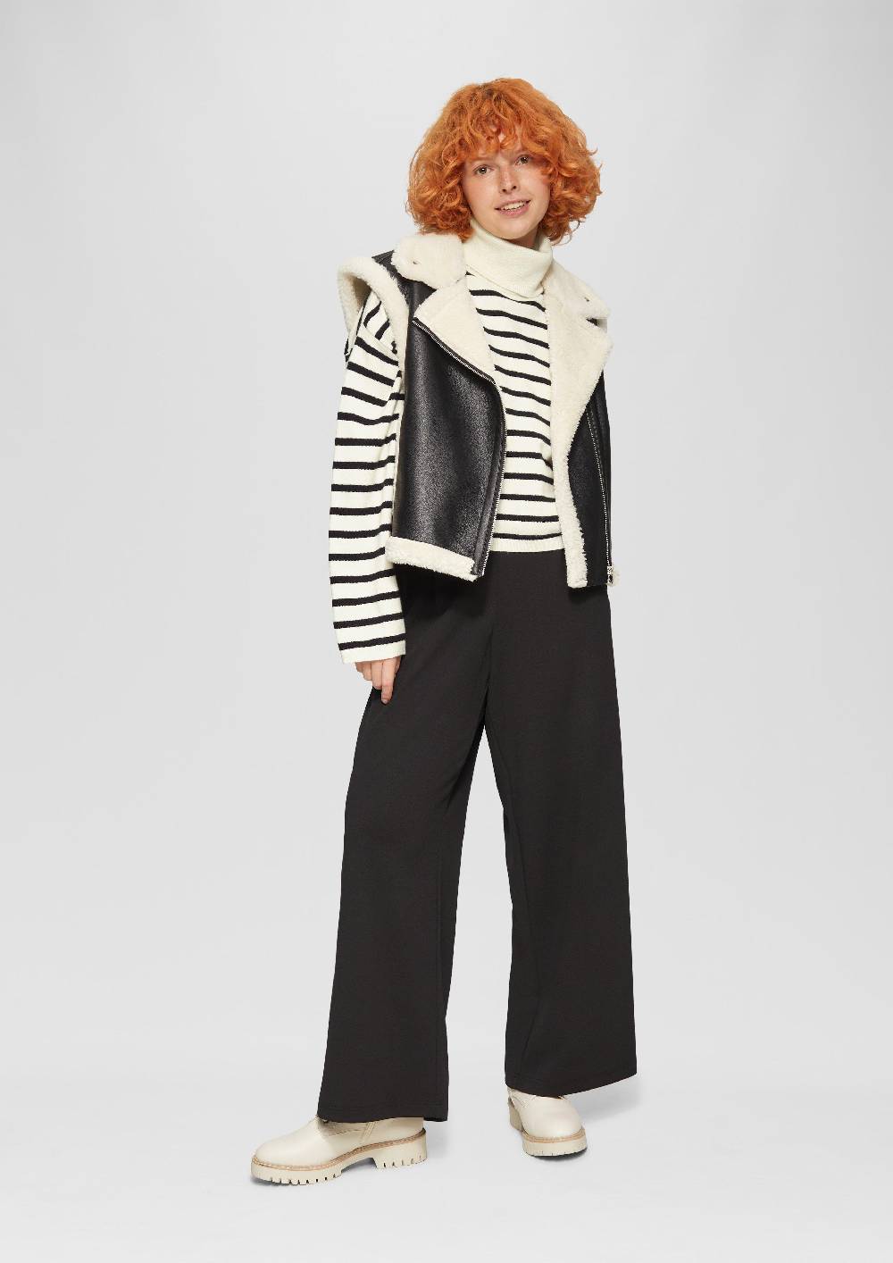 S.Oliver Verkürzter Pullover Aus Viskosemix