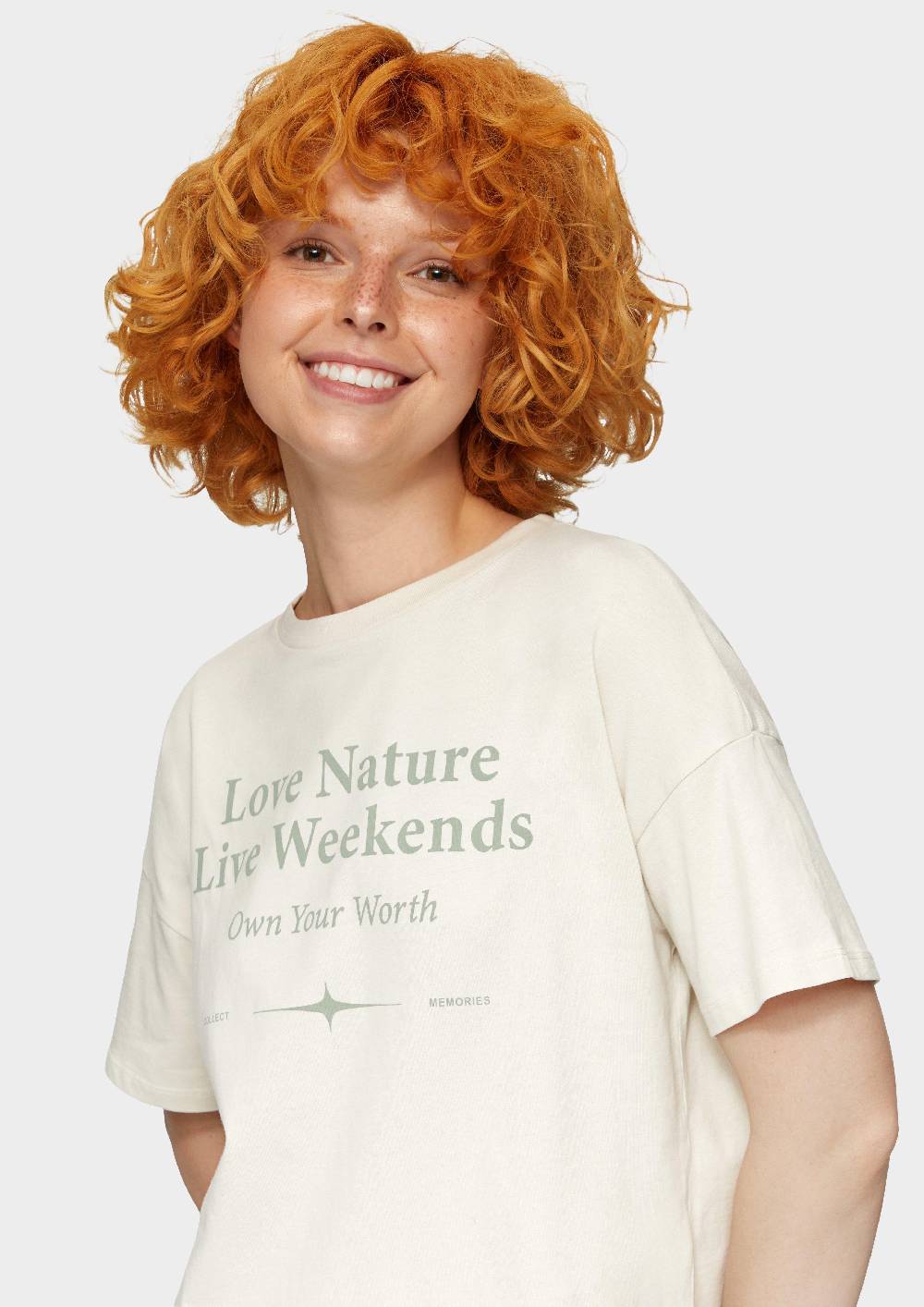 S.Oliver Verkürztes Baumwollshirt Mit Frontprint
