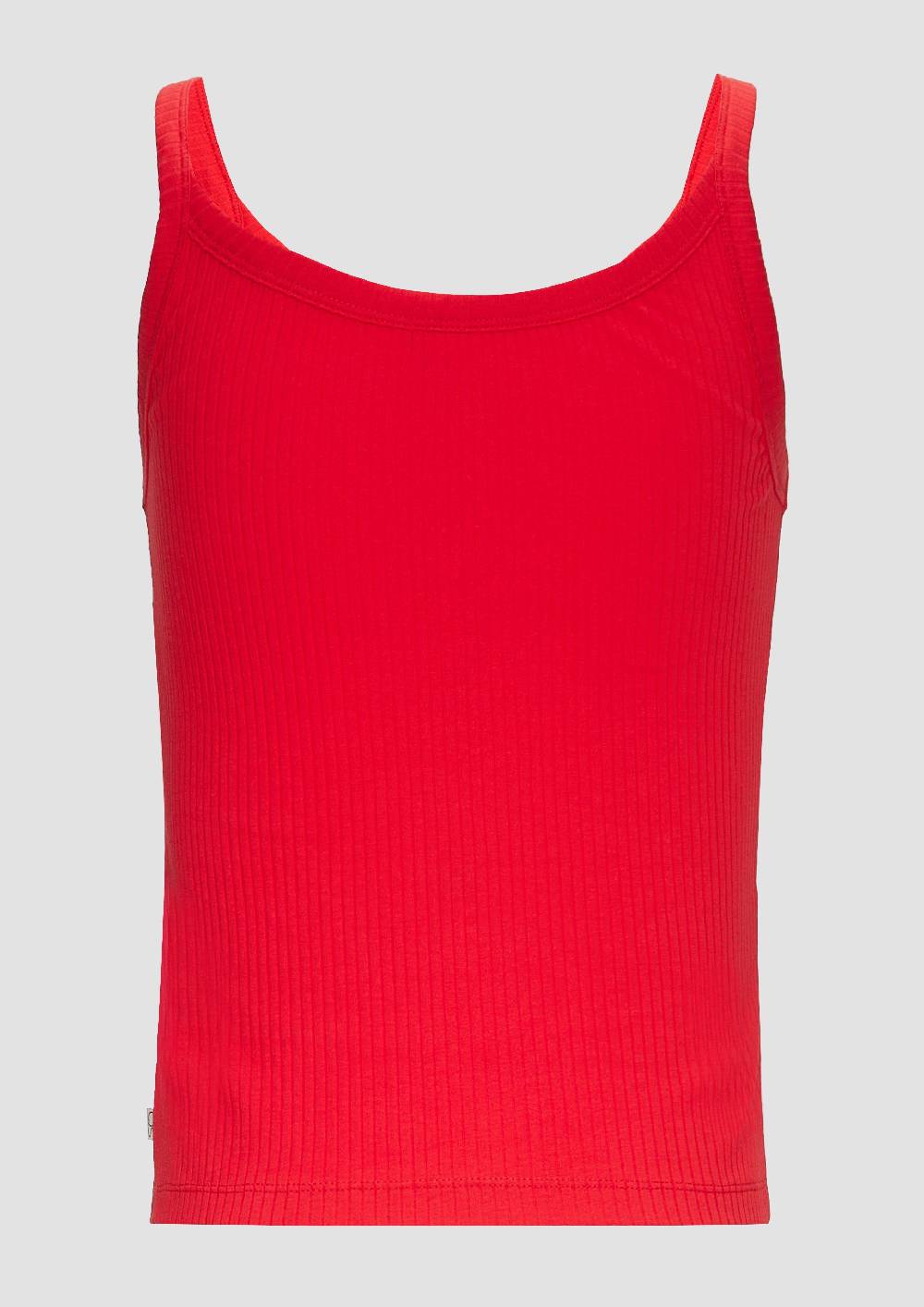S.Oliver Verkürztes Slim-Fit-Top Mit Rippstruktur