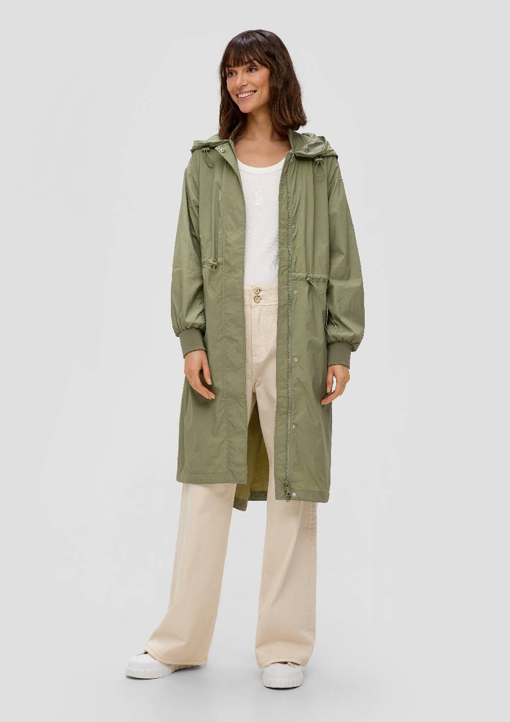 S.Oliver Verstellbarer Parka In Crinkle-Optik