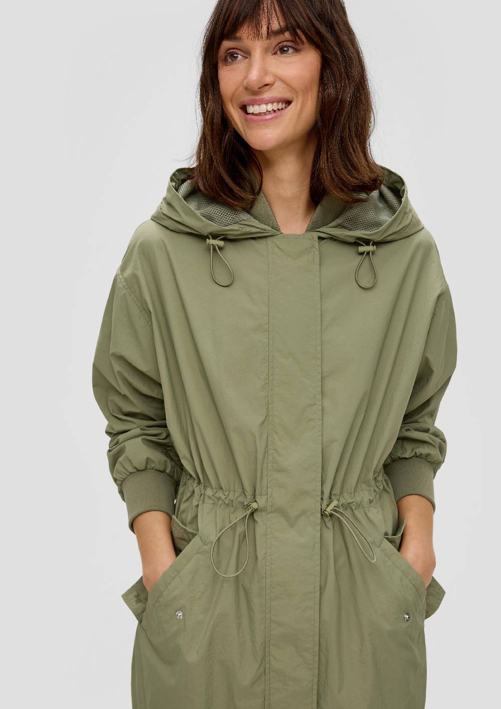S.Oliver Verstellbarer Parka In Crinkle-Optik