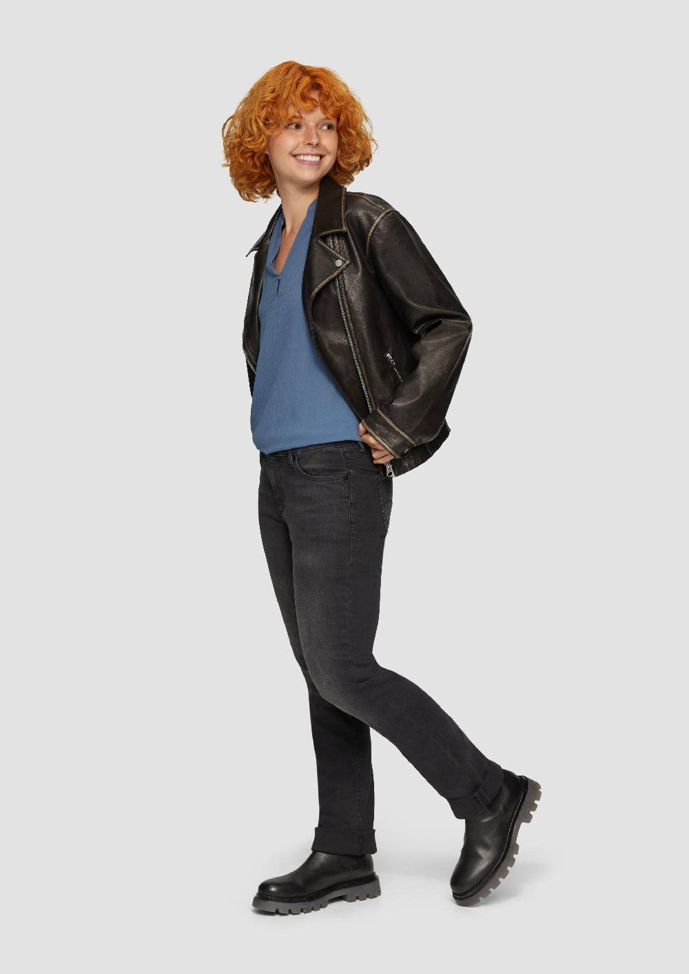 S.Oliver Viskose-Bluse Mit 3/4-Arm