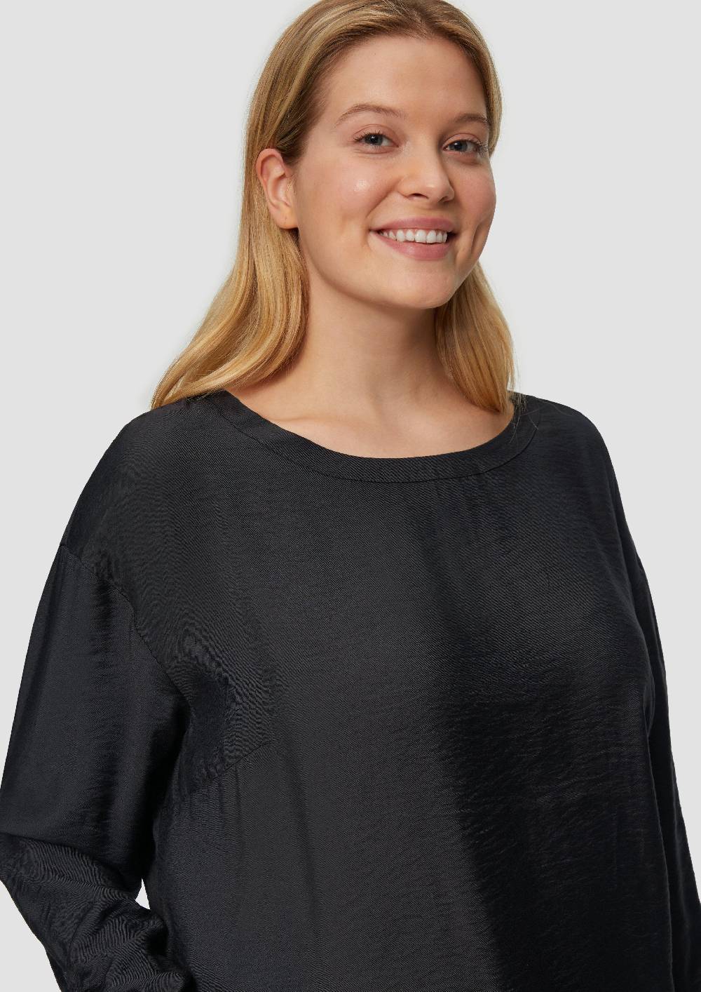 S.Oliver Viskose-Bluse Mit Elastischem Saum