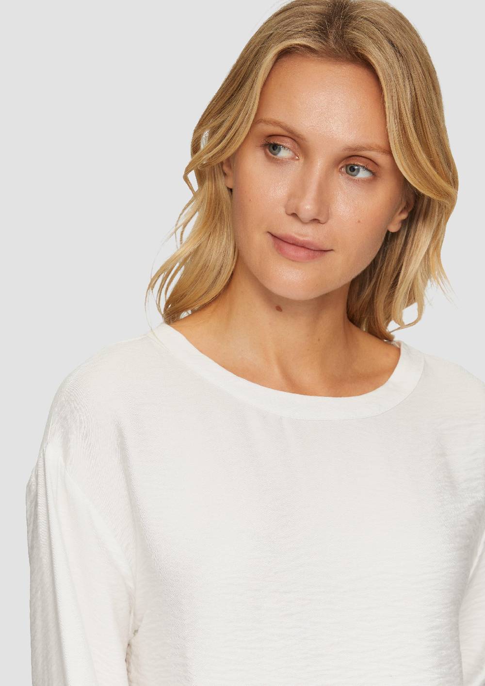 S.Oliver Viskose-Bluse Mit Elastischem Saum