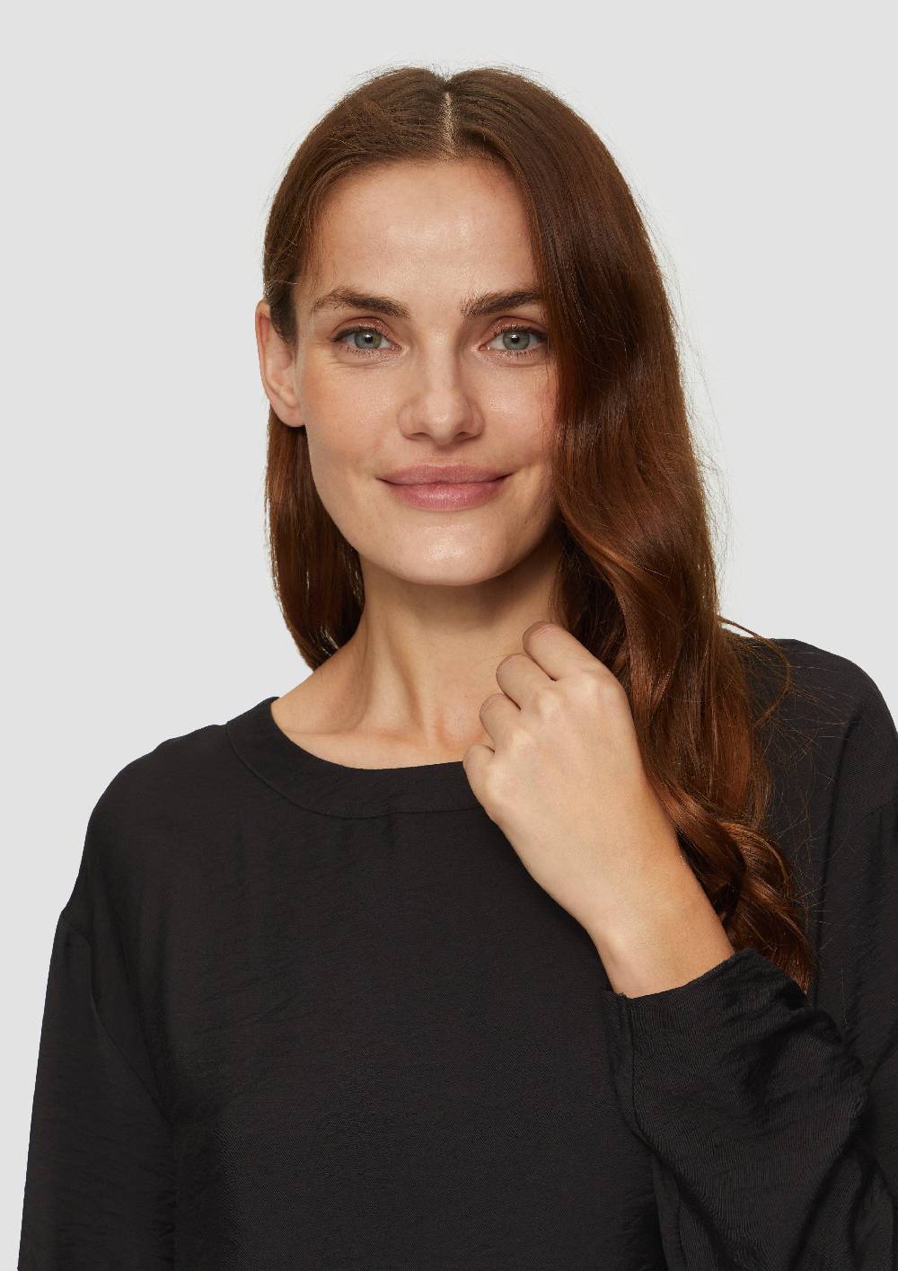 S.Oliver Viskose-Bluse Mit Elastischem Saum