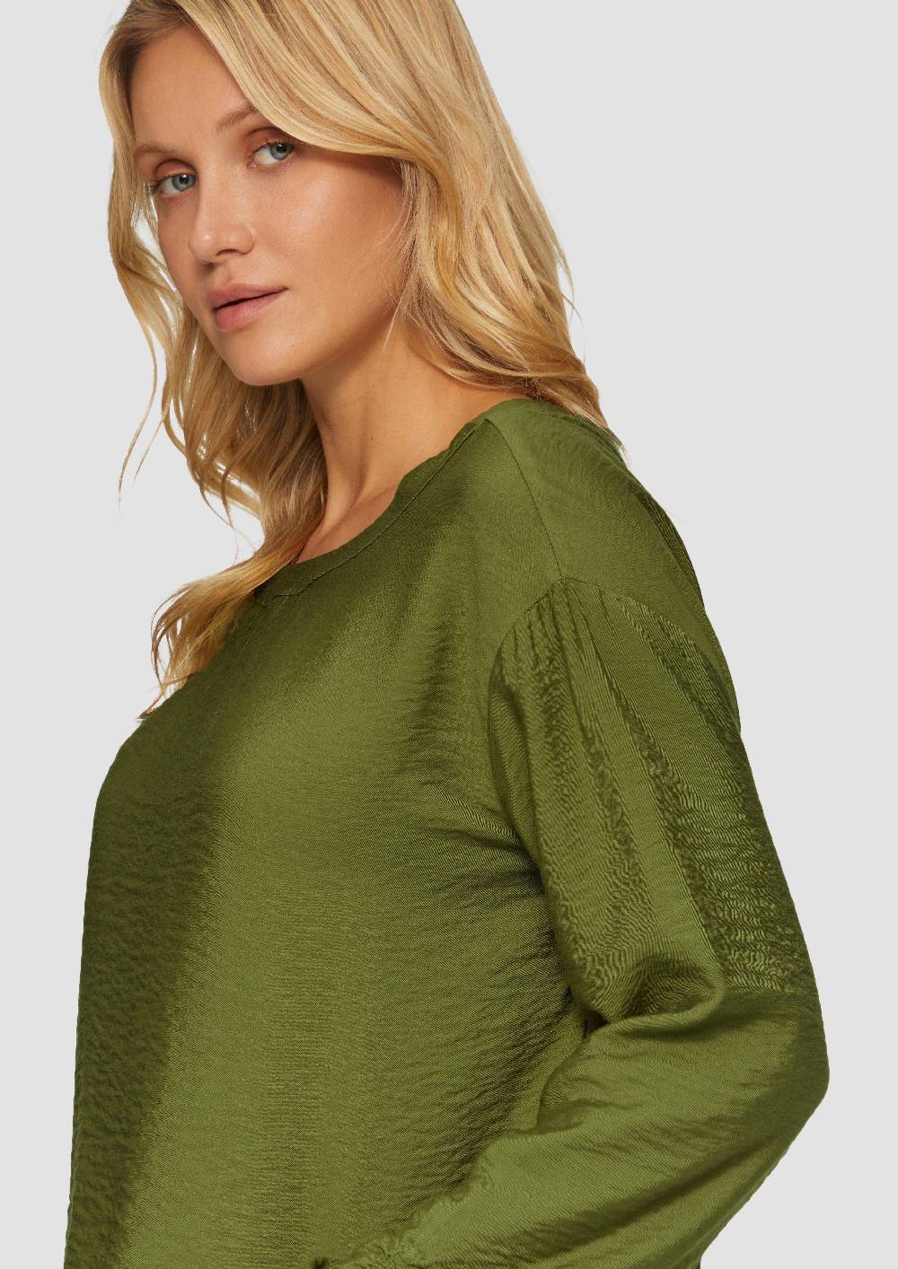 S.Oliver Viskose-Bluse Mit Elastischem Saum