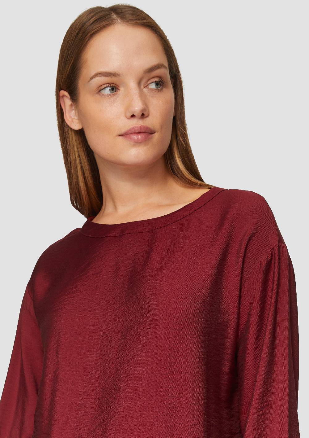 S.Oliver Viskose-Bluse Mit Elastischem Saum